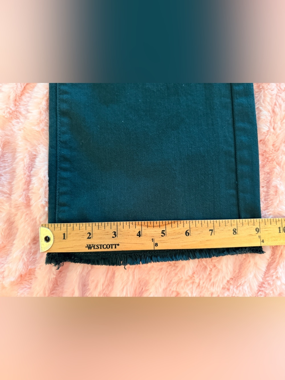 JUDY BLUE 9/29 Dark Green Wide Leg Crop Jeans - Picture 12 of 13
